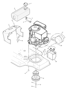 Engine Mount Diagram and Parts List for 387000X92A 2003 Briggs and Stratton Lawn Tractor